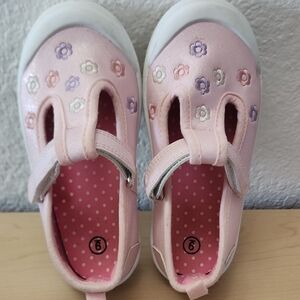 Pink Floral Kids Shoes